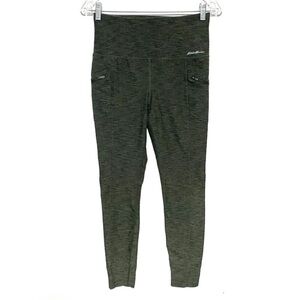Eddie Bauer Women’s XL Green High-Rise Leggings Zip Pockets
